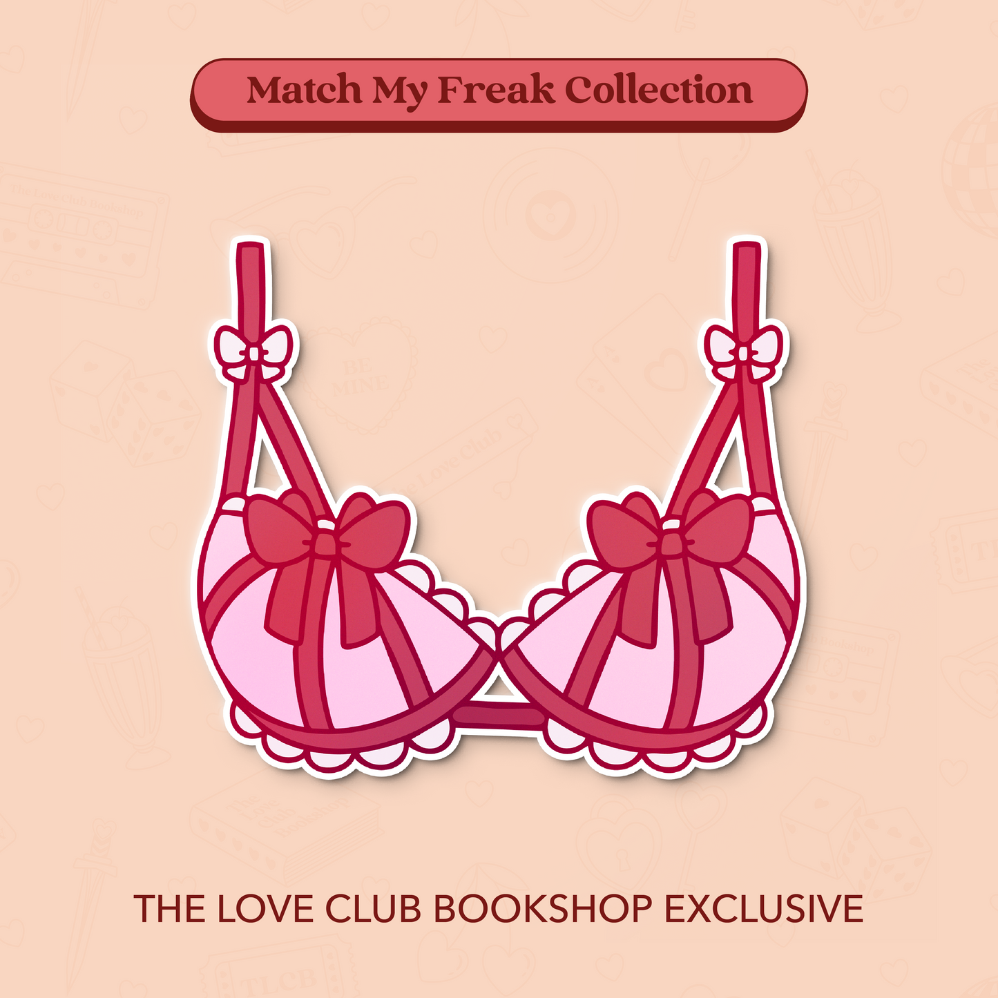 "Ribbons & Lace" Bra Sticker