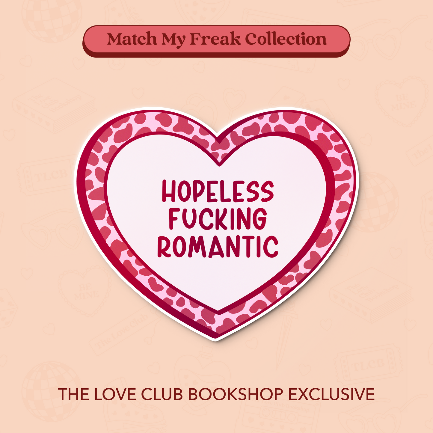 "Hopeless F*cking Romantic" Mirror Sticker